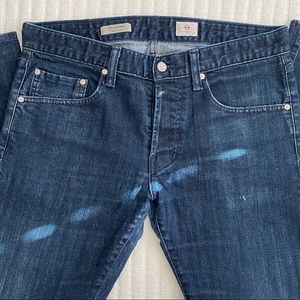 AG “The Matchbox” Slim Straight 34w 30l Dark Denim
